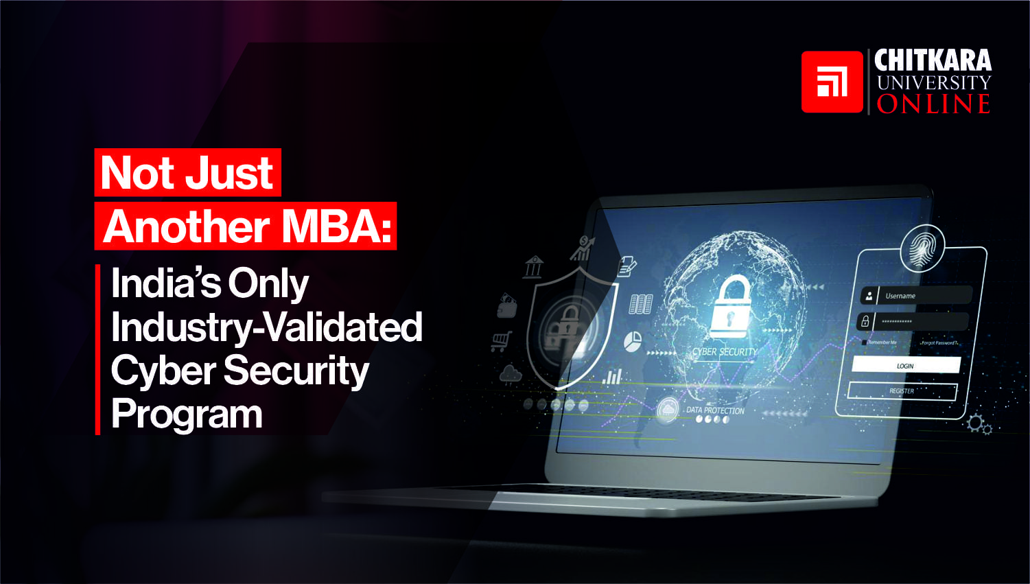 Online MBA in Cyber security program India — industry validated at ChitkaraU Online 2026