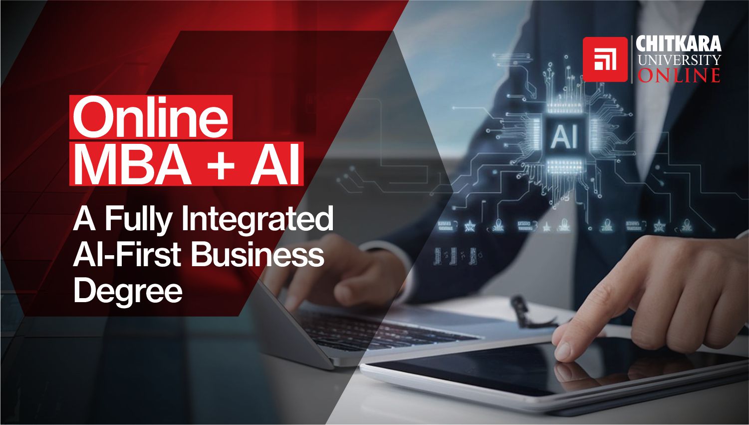 Online MBA + AI in India 2026: AI-first business degree career scope, salary and program highlights at ChitkaraU Online